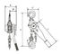 Linea di trasmissione puleggia di sollevamento della gru di Ton Ratchet Lifting Chain Lever di capacità 9 del carico nominale dello strumento