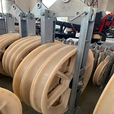 Conduttore di nylon Stringing Blocks delle ruote del pacco del carico nominale 120KN