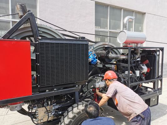 tenditore sopraelevato idraulico del cavo di 97kw 2x40kN con il sistema del freno aerodinamico