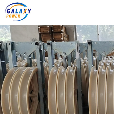 Conduttore di nylon Cable Stringing Blocks della ruota tre per la linea di trasmissione